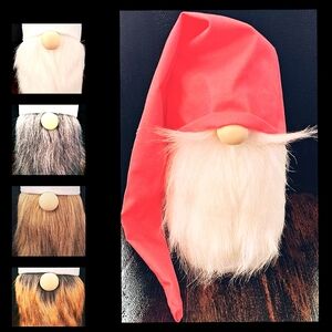 Coral Gnome Hat with Choice of Bearded Gnome Body | Changeable Gnome Hat